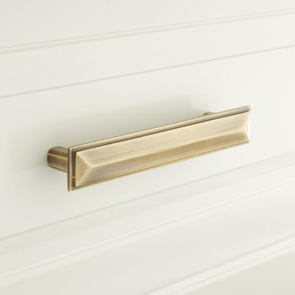 9" Bresnick Solid Brass Cabinet Pull - Antique Brass, , large image number 0