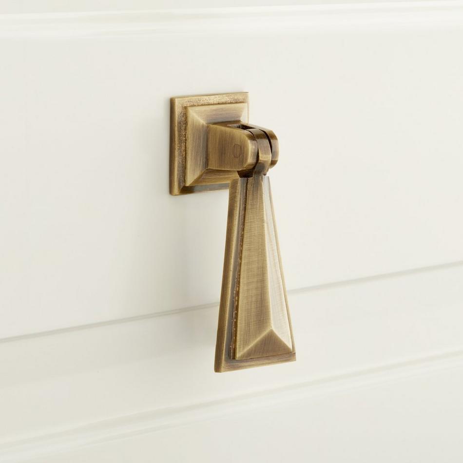 Bresnick Brass Drop-Handle Pendant Pull, , large image number 0