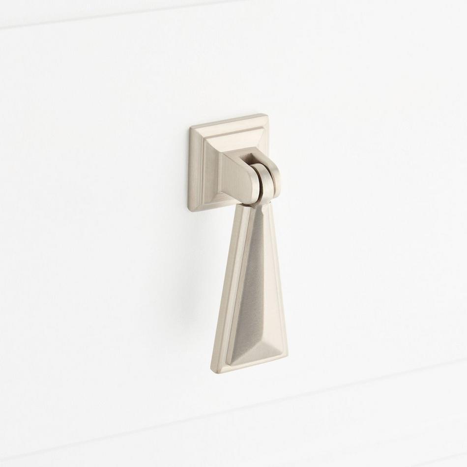Bresnick Brass Drop-Handle Pendant Pull - Brushed Nickel, , large image number 3