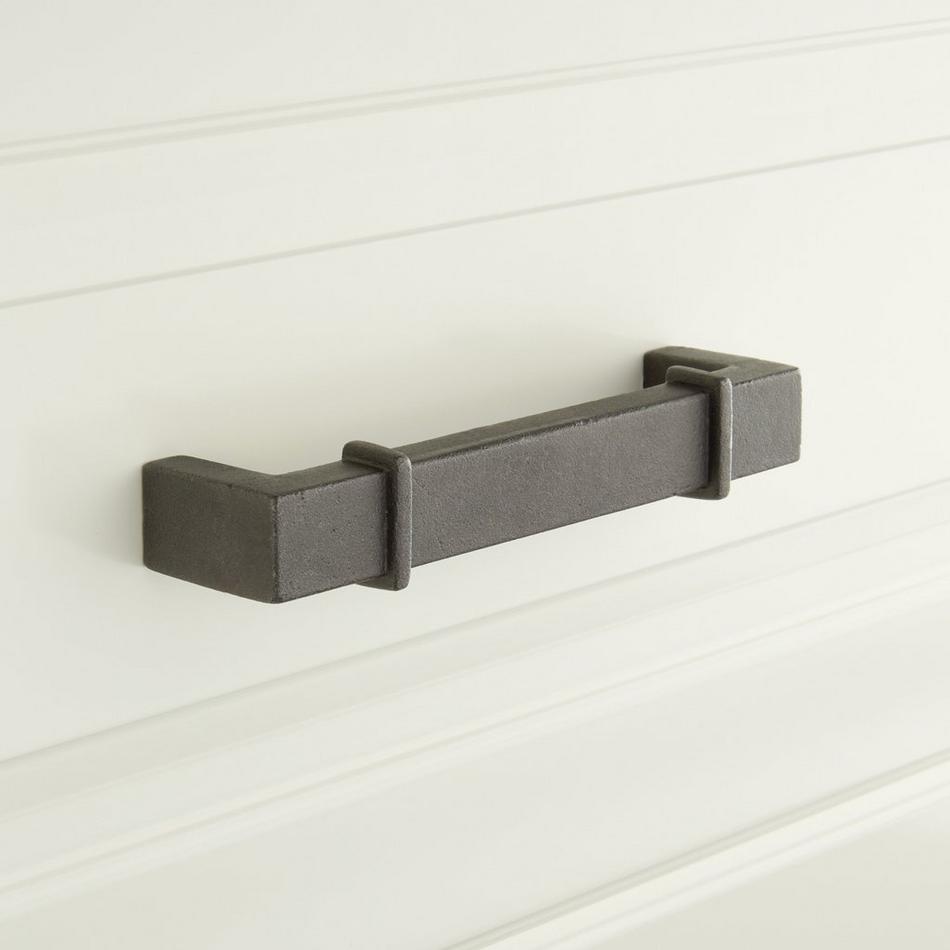 4" Marta Cast Iron Cabinet Pull - Antique Iron, , large image number 0
