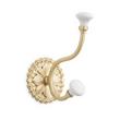 Beaded Floral Brass Double Hook with Porcelain Knobs, , large image number 4