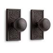 Traeger Bronze Privacy Interior Door Set - Knob - 2-3/8" Backset - Dark Bronze, , large image number 0