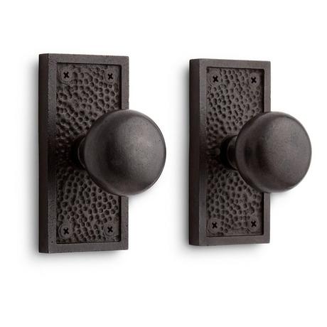 Traeger Solid Bronze Interior Door Set - Knob - Privacy