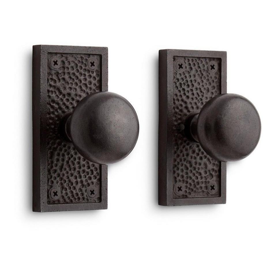 Traeger Bronze Privacy Interior Door Set - Knob - 2-3/8" Backset - Dark Bronze, , large image number 0