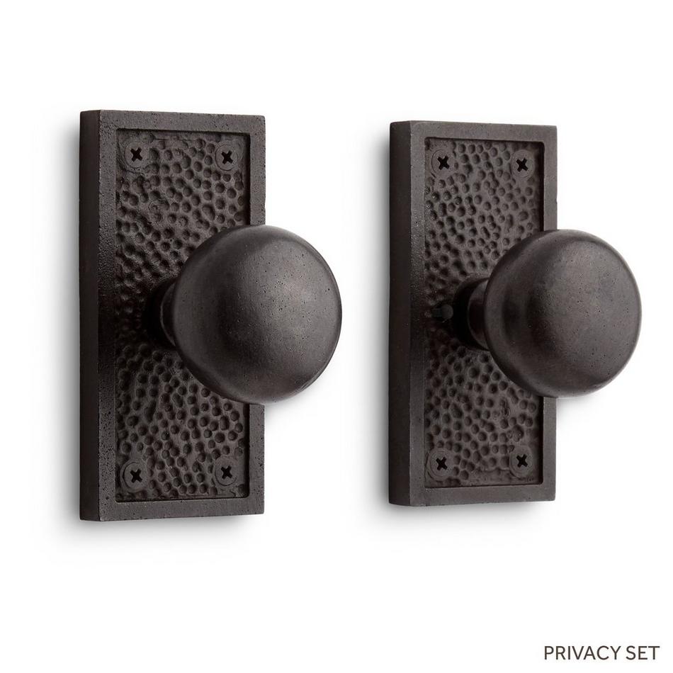 Traeger Bronze Privacy Interior Door Set - Knob - 2-3/8" Backset - Dark Bronze, , large image number 0