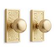Traeger Solid Brass Interior Door Set - Knob - Passage, , large image number 0