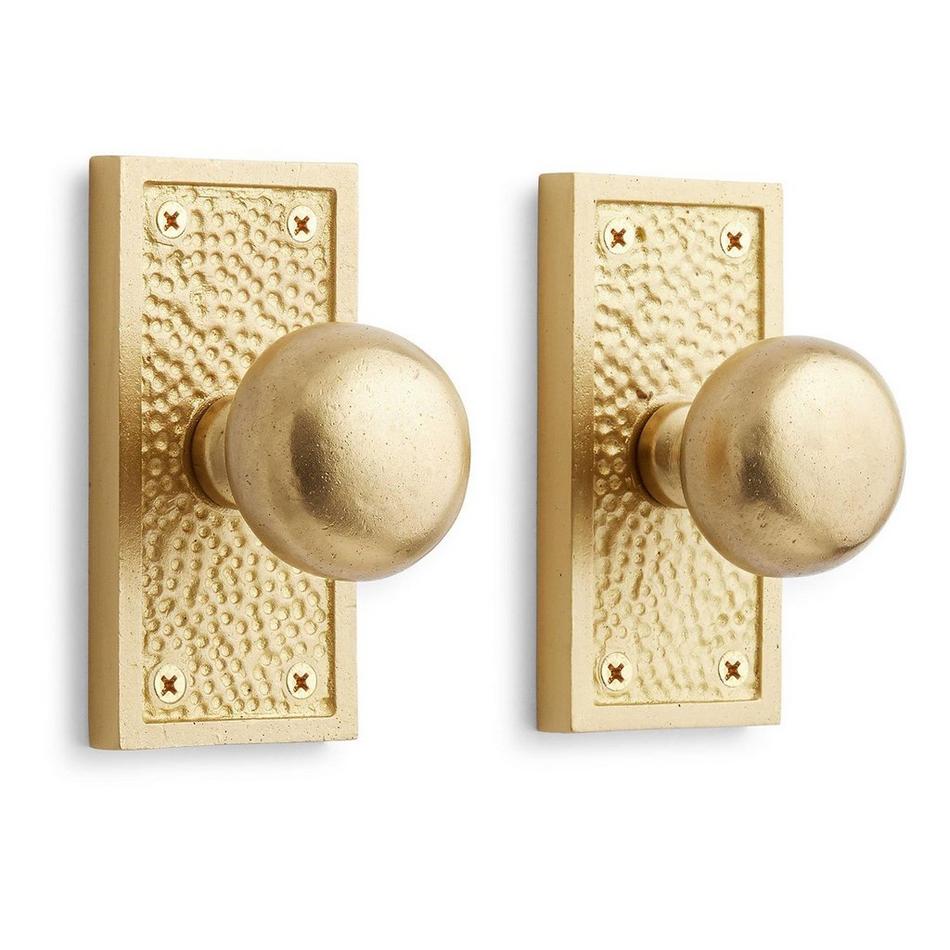 Traeger Solid Brass Interior Door Set - Knob - Passage, , large image number 0