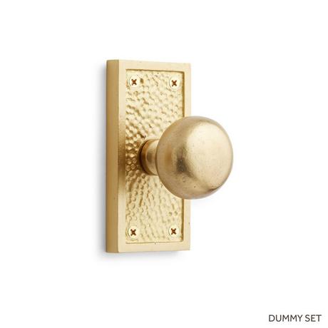 Traeger Solid Brass Interior Door Set - Knob - Dummy