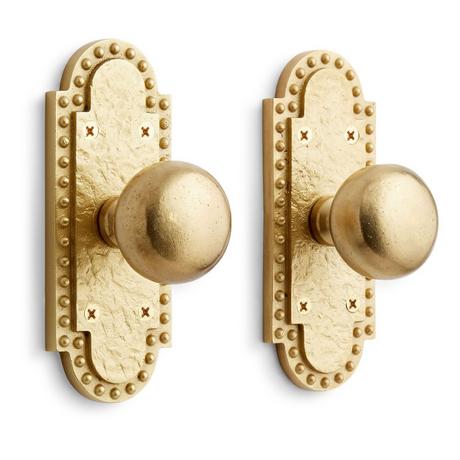 Marconi Solid Brass Interior Door Set - Knob - Passage