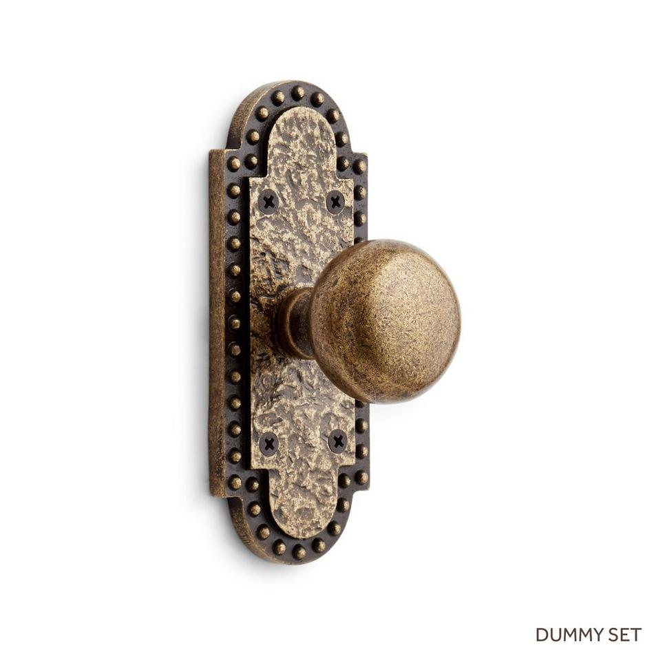 Marconi Solid Brass Interior Door Set - Knob - Dummy, , large image number 1
