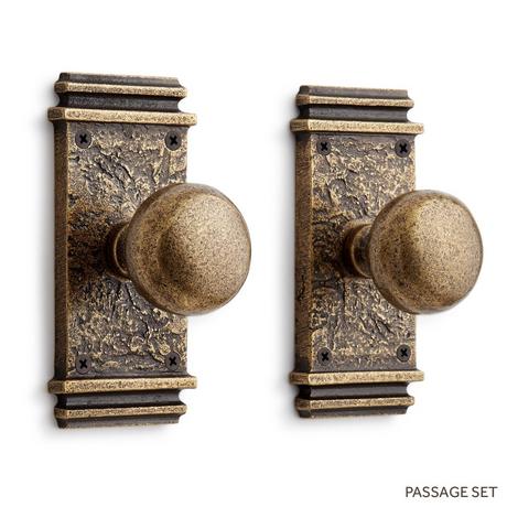 Griggs Solid Bronze Interior Door Set - Knob - Dummy