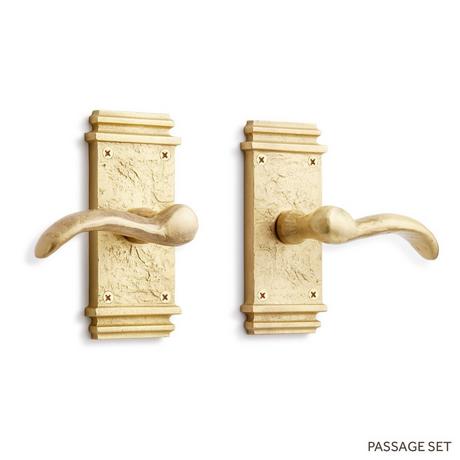 Griggs Solid Brass Interior Door Set - Lever Handle - Passage - Left Hand