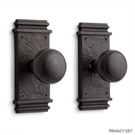 Griggs Solid Bronze Interior Door Set - Knob - Privacy