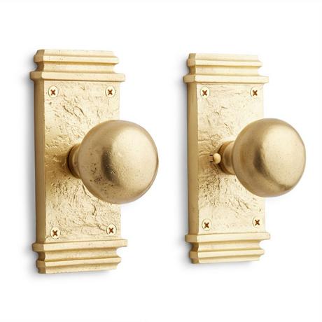 Griggs Solid Brass Interior Door Set - Knob - Privacy