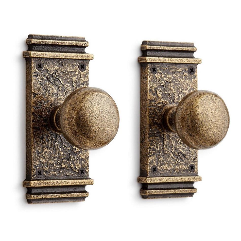 Griggs Brass Passage Interior Door Set - Knob - 2-3/4" Backset - Antique Brass, , large image number 0
