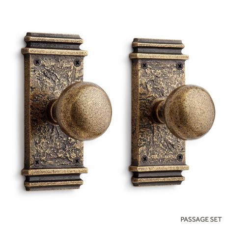 Griggs Solid Brass Interior Door Set - Knob - Passage