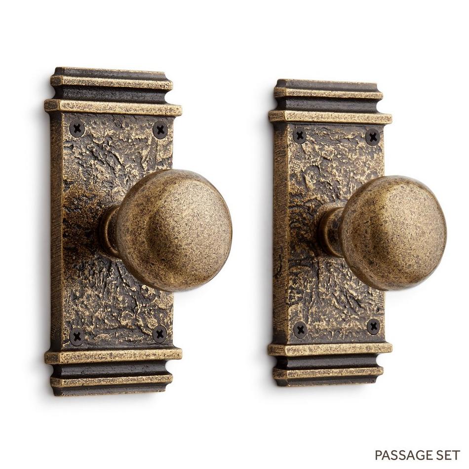 Griggs Solid Brass Interior Door Set - Knob - Passage, , large image number 1