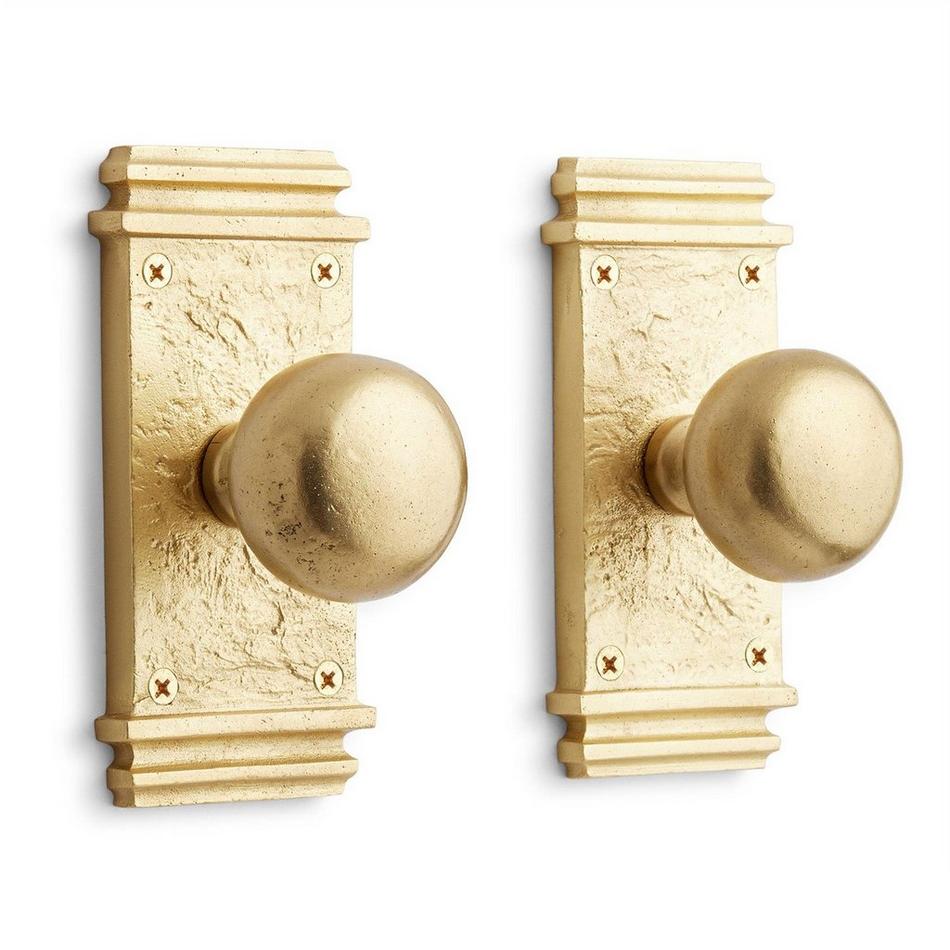Griggs Brass Passage Interior Door Set - Knob - 2-3/8" Backset - Satin Brass, , large image number 0