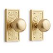 Traeger Brass Privacy Interior Door Set - Knob - 2-3/4" Backset -Satin Brass, , large image number 0