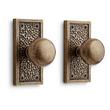 Traeger Solid Brass Interior Door Set - Knob - Passage, , large image number 1