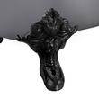 72" Lena Cast Iron Tub - Rolled Rim - Black Monarch Feet - Dark Gray, , large image number 2