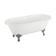 60" Sanford Cast Iron Clawfoot Tub - Dark Gray Imperial Feet - 7" Rim Holes, , large image number 0