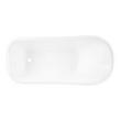 66" Goodwin Cast Iron Slipper Clawfoot Tub - White - 7" Rim Holes - Black Feet - Less Drain, , large image number 2