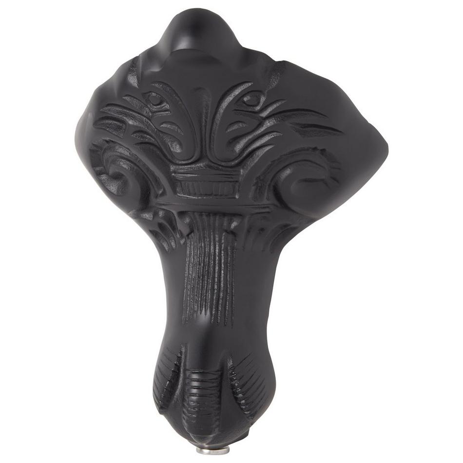 66" Goodwin Cast Iron Clawfoot Tub - Black Feet - No Tap Holes - Rolled Rim - Black - No Drain, , large image number 2