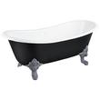 72" Lena Cast Iron Clawfoot Tub - Black - Monarch Imperial Feet, , large image number 7