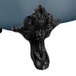 72" Lena Cast Iron Tub - Black Monarch Feet - Rolled Rim - Slate Blue - No Drain, , large image number 2