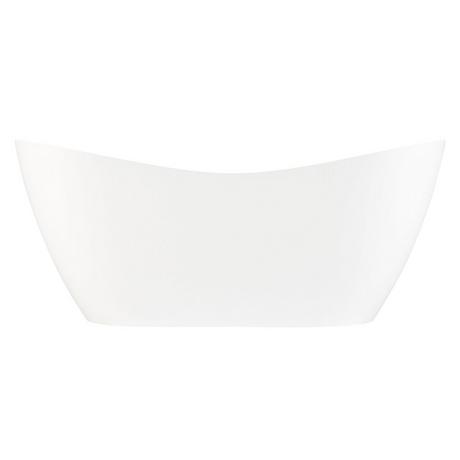 72" Sheba Acrylic Double-Slipper Tub - White Drain Trim