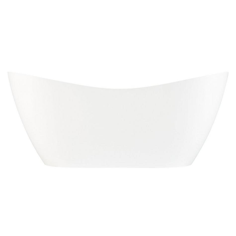 72" Sheba Acrylic Double-Slipper Tub - White Drain Trim, , large image number 2