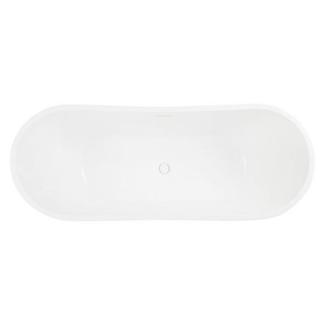 72" Sheba Acrylic Double-Slipper Tub - White Drain Trim