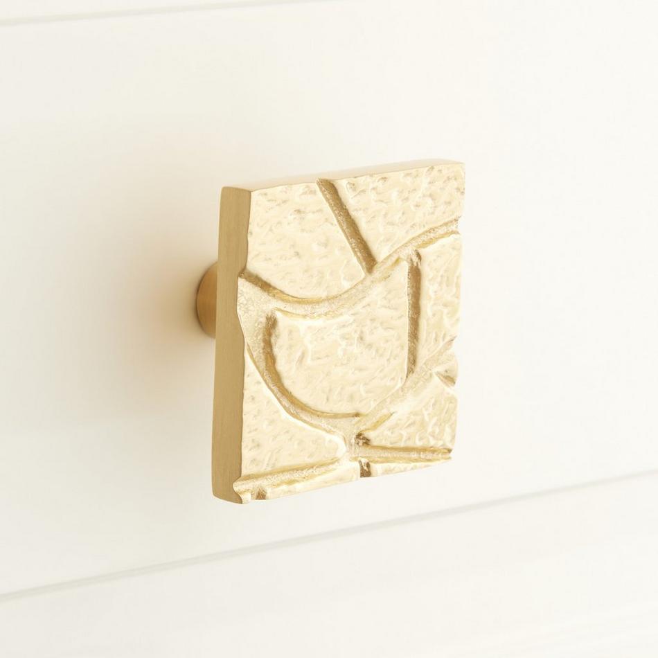 Hosmer Solid Brass Square Cabinet Knob, , large image number 0