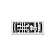 Baer Steel Wall Register - White - 4" x 10" (5-1/4" x 11-3/8" Overall), , large image number 0