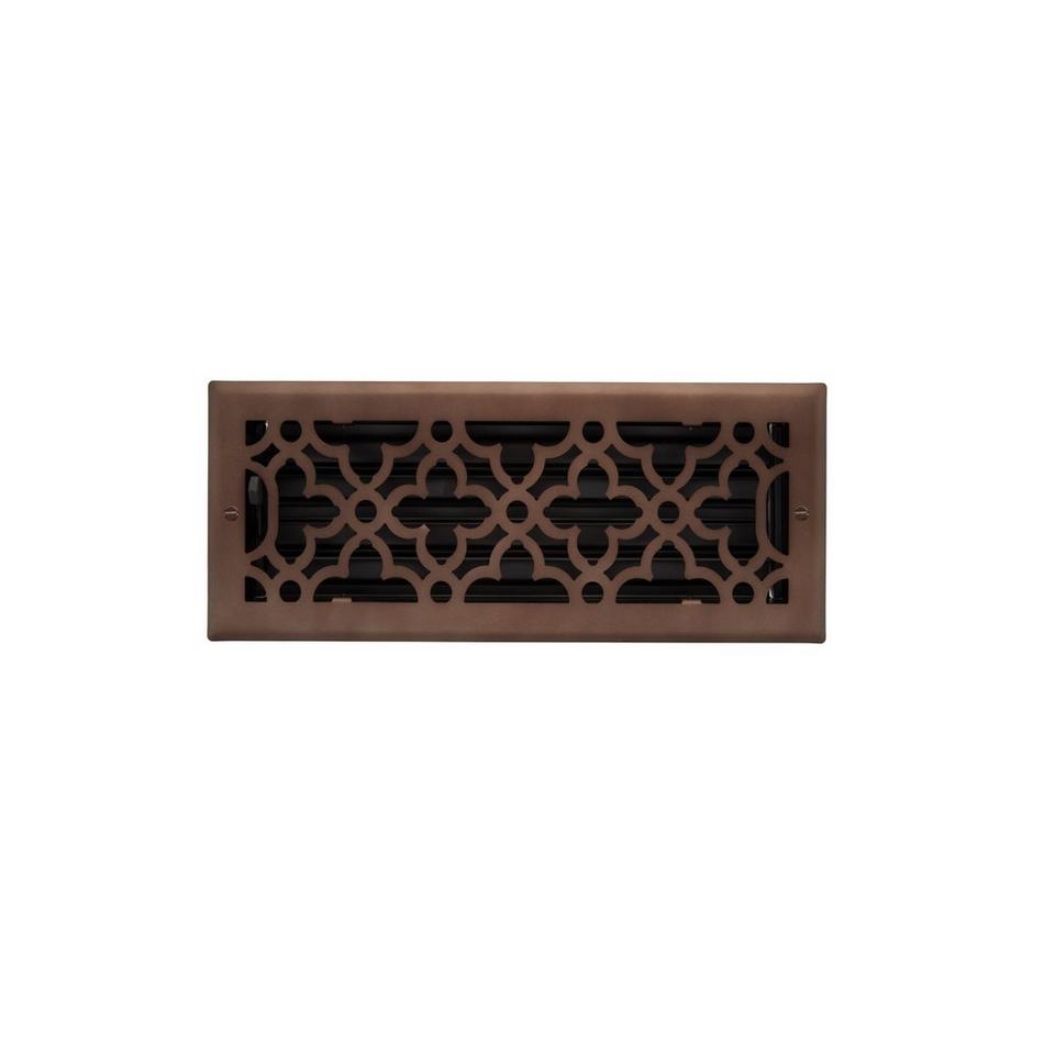 Ballas Steel Wall Register - Oil Rubbed Bronze - 4" x 12" (5-1/4" x 13-3/8" Overall), , large image number 0