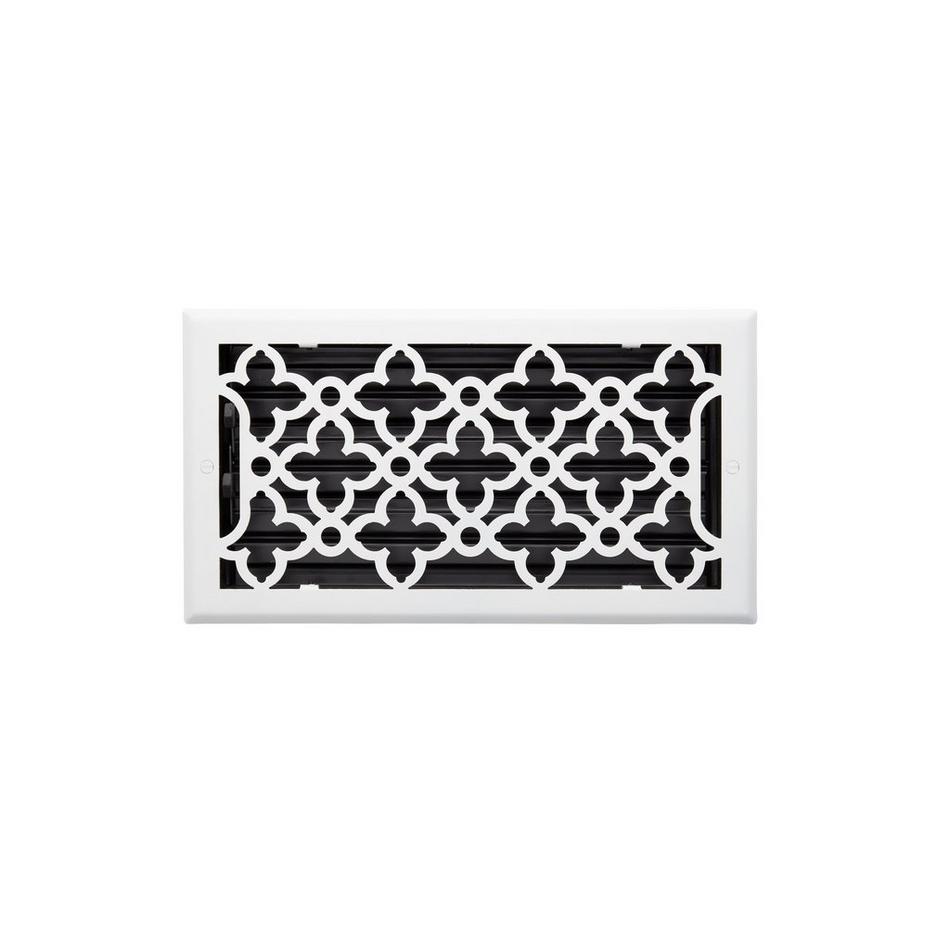 Ballas Steel Wall Register - White - 6" x 10" (7-1/4" x 11-3/8" Overall), , large image number 1