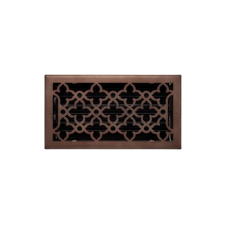 Ballas Steel Wall Register - Oil Rubbed Bronze - 6" x 14" (7-1/4" x 15-3/8" Overall), , large image number 0