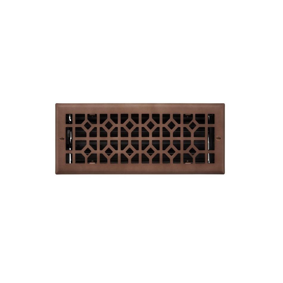 Appert Steel Wall Register - Oil Rubbed Bronze - 4" x 10" (5-1/4" x 11-3/8" Overall), , large image number 0