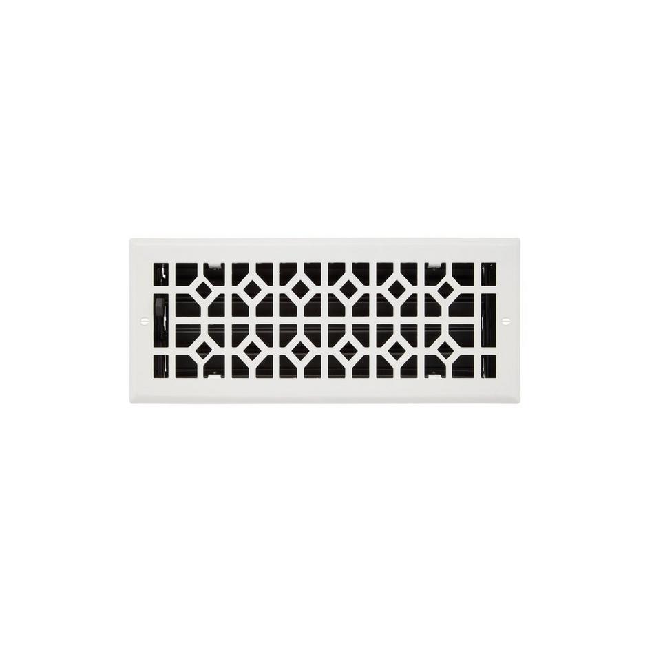 Appert Steel Wall Register - White - 4" x 10" (5-1/4" x 11-3/8" Overall), , large image number 0