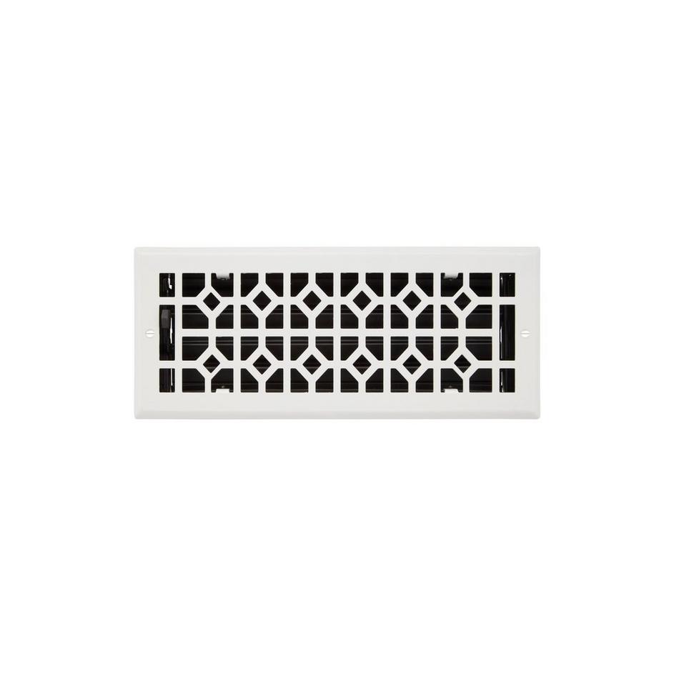 Appert Steel Wall Register - White - 4" x 12" (5-1/4" x 13-3/8" Overall), , large image number 0