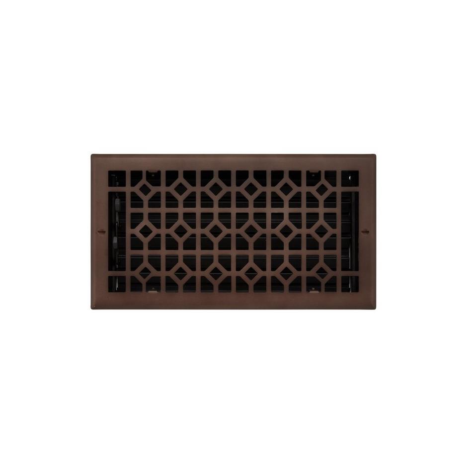 Appert Steel Wall Register - Oil Rubbed Bronze - 6" x 10" (7-1/4" x 11-3/8" Overall), , large image number 0