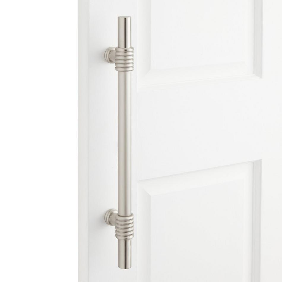 18" Brady Solid Brass Door Pull - Brushed Nickel, , large image number 0