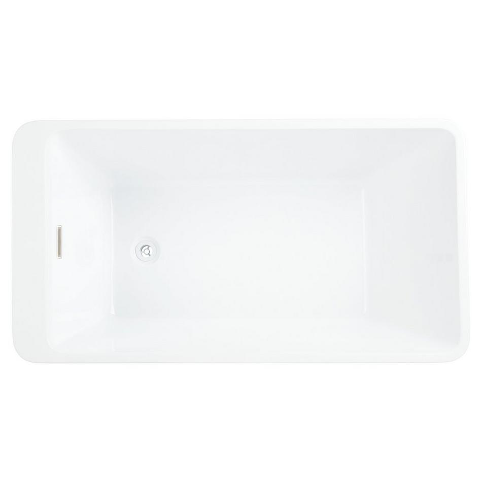 55" Jaidyn Acrylic Freestanding Tub - Tap Deck / No Drillings - Polished Brass Trim, , large image number 3