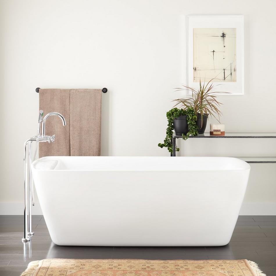 67" Zaida Acrylic Freestanding Tub with Slotted Overflow, , large image number 0