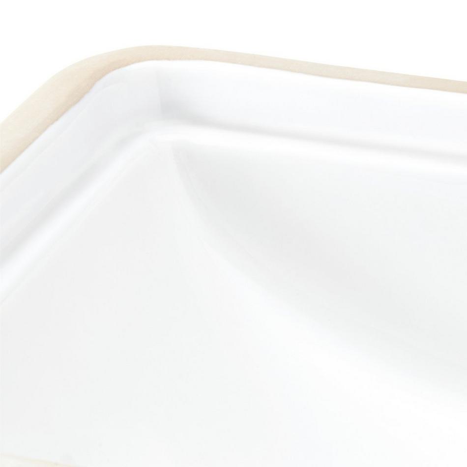 Key Largo Rectangular Porcelain Undermount Bathroom Sink, , large image number 3