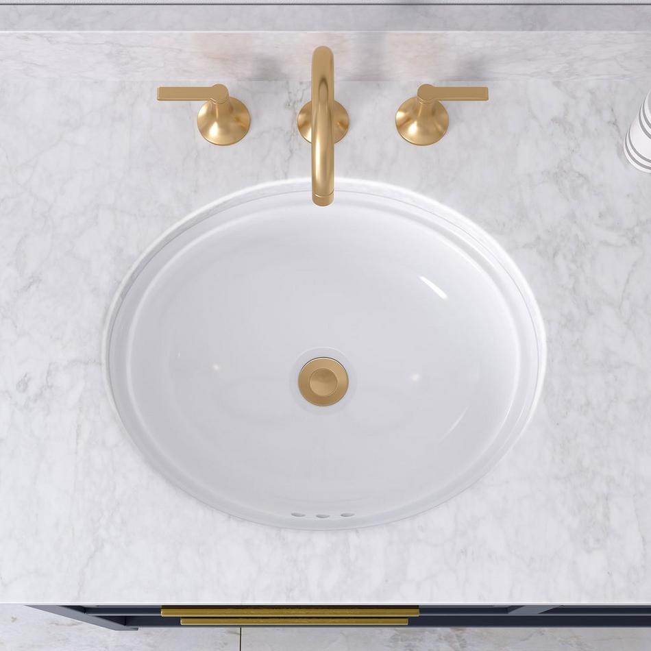Key Largo Oval Porcelain Undermount Bathroom Sink, , large image number 1