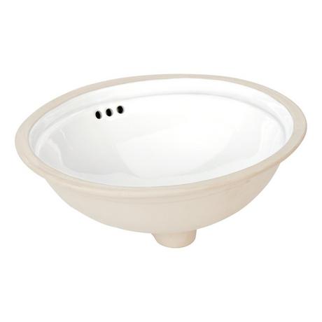 Key Largo Oval Porcelain Undermount Bathroom Sink