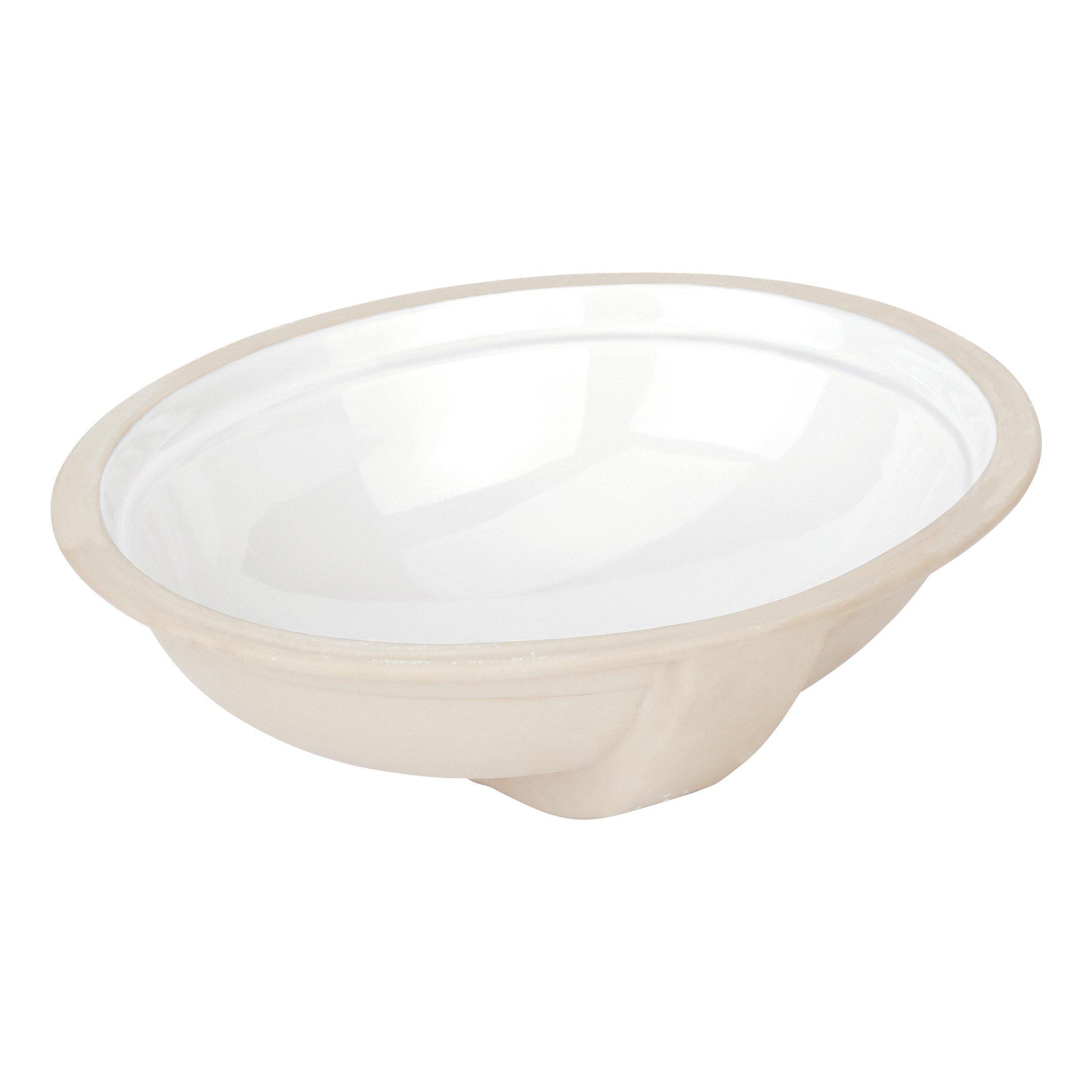 mykページ Key Largo Oval Porcelain Undermount Bathroom Sink
