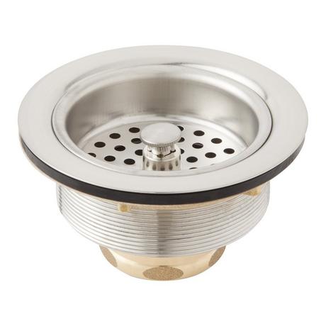 Set - Deep Disposer Flange with Stopper and Strainer Basket with Lift Stopper - 3-1/2"